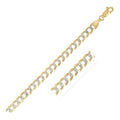 3.6 mm 14k Two Tone Gold Pave Curb Chain by Bids.com