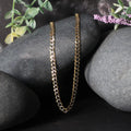 14k Two Tone Gold Pave Curb Chain (3.60 mm) by Avera Group