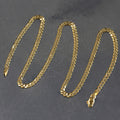 14k Two Tone Gold Pave Curb Chain (3.60 mm) by Avera Group