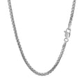 14k White Gold Solid Round Box Chain (2.50 mm) by Avera Group