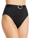 Kate Spade New York Black Belted High-Waist Bikini Swim Bottom, Us Small by Vanessa Jane
