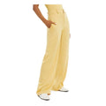 Danielle Bernstein Womens Yellow Pocketed Zippered Satin Straight Leg Pants 4 by Vanessa Jane