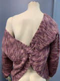 Juniors Planet Gold Knot Back Sweater, Size Medium by Vanessa Jane