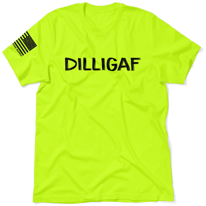 DILLIGAF - Safety Yellow T-Shirt by Armed American Supply