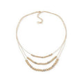 Anne Klein Gold-Tone Pave Fireball & Bead Layered Necklace, 16 + 3" Extender" by Vanessa Jane