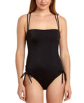 California Waves Black Ribbed One-Piece Swimsuit, Us X-Small by Vanessa Jane