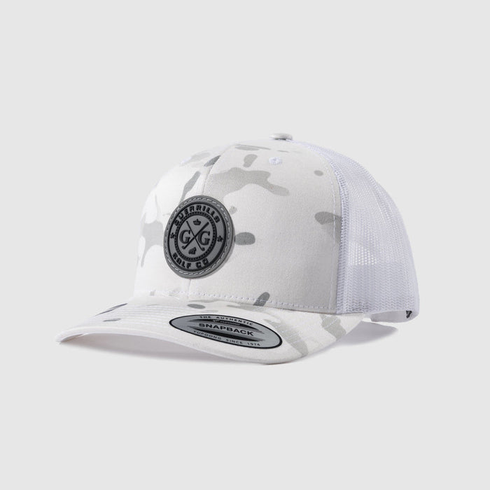 White Multicam Snapback by Guerrilla Golf