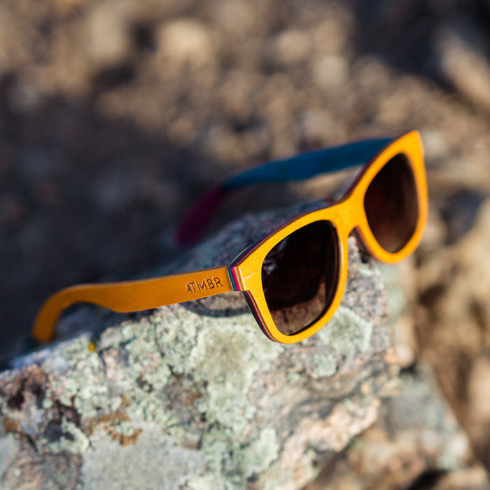 Traveler | Golden | Wooden Sunglasses by TMBR