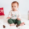 graphic bodysuit | my first christmas (long sleeve) by Finn + Emma