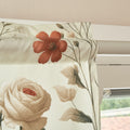 DaDa Bedding Collection Enchanted Meadow Semi-Sheer Valance - Floral Elegance in Beige, Rose, and Soft Green, Light Filtering See Through Microfiber, Rod Pocket Design, 18x52 Inches by DaDalogy Bedding Collection