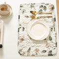 DaDalogy Enchanted Meadow Placemats - Set of 4, Floral Elegance in Beige, Rose, and Soft Green, Premium Soft Microfiber, Perfect for Any Meal, 13x19 Inches by DaDalogy Bedding Collection
