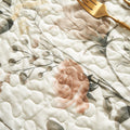 DaDalogy Enchanted Meadow Placemats - Set of 4, Floral Elegance in Beige, Rose, and Soft Green, Premium Soft Microfiber, Perfect for Any Meal, 13x19 Inches by DaDalogy Bedding Collection