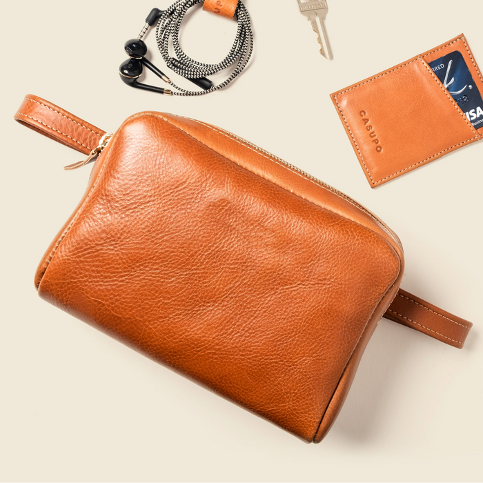 Leather Fanny Pack - Natural by CASUPO