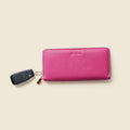 Large Zipper Wallet with Detachable Key Ring - Pink by CASUPO