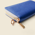 Large Zipper Wallet with Detachable Key Ring - Cobalt Blue by CASUPO