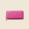 Large Zipper Wallet with Detachable Key Ring - Pink by CASUPO