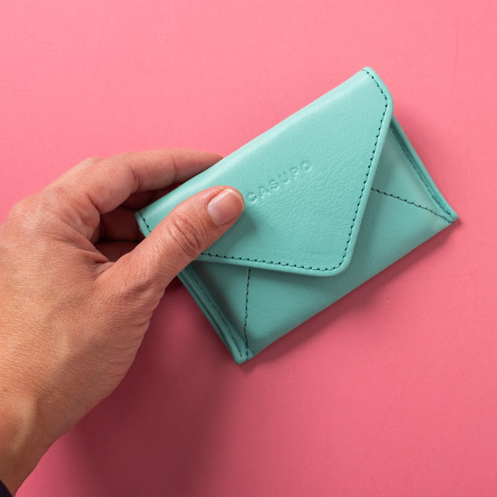 Mini Envelope Wallet With RFID protection - Baby Blue by CASUPO