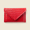 Mini Envelope Wallet With RFID protection - Red Woven