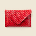 Mini Envelope Wallet With RFID protection - Red Woven by CASUPO