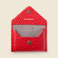 Mini Envelope Wallet With RFID protection - Red Woven by CASUPO