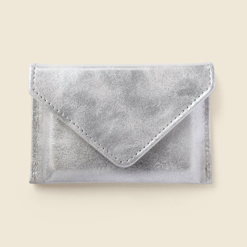 Mini Envelope Wallet With RFID protection - Silver Glitter by CASUPO