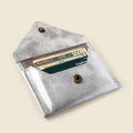 Mini Envelope Wallet With RFID protection - Silver Glitter by CASUPO