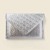 Mini Envelope Wallet With RFID protection - Silver Woven