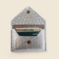 Mini Envelope Wallet With RFID protection - Silver Woven by CASUPO