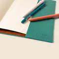 Refillable A5 Leather Notebook Cover – Teal by CASUPO