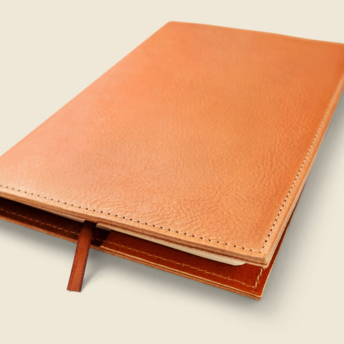 Refillable A5 Leather Notebook Cover – Natural by CASUPO
