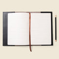 Refillable A5 Leather Notebook Cover – Black by CASUPO