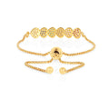 22k Gold Vermeil Diamond and Multi-Gemstone Heart Bolo Bracelet by Fine Color Jewels