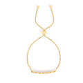 22k Gold Vermeil Diamond and Multi-Gemstone Heart Bolo Bracelet by Fine Color Jewels
