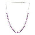 Dainty Amethyst Layer Necklace by Fine Color Jewels