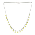 Dainty Layered Peridot Necklace by Fine Color Jewels
