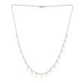 Rose Quartz Layer Necklace by Fine Color Jewels