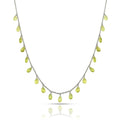 Dainty Layered Peridot Necklace by Fine Color Jewels