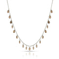 Smoky Quartz Layered Necklace by Fine Color Jewels