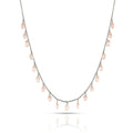 Rose Quartz Layer Necklace by Fine Color Jewels