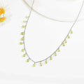 Dainty Layered Peridot Necklace by Fine Color Jewels