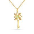Peridot Key Pendant Necklace by Fine Color Jewels