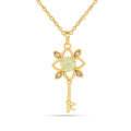 Peridot Key Pendant Necklace by Fine Color Jewels