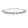 Silver Tanzanite Tennis Bracelet