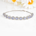 Silver Tanzanite Tennis Bracelet by Fine Color Jewels