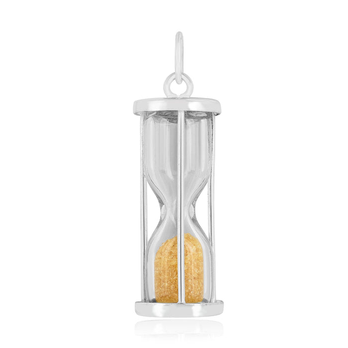 Natural Citrine Hourglass Pendant Necklace by Fine Color Jewels