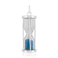 Natural Blue Topaz Hourglass Pendant Necklace by Fine Color Jewels