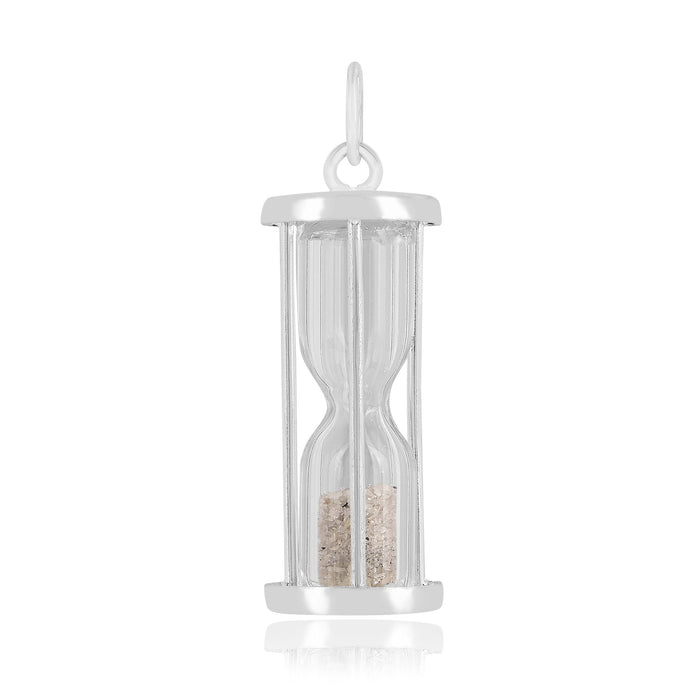 Natural Diamond Hourglass Pendant Necklace by Fine Color Jewels
