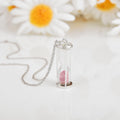 Natural Pink Tourmaline Hourglass Pendant Necklace by Fine Color Jewels