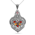 Boho Pendant Oxidised Necklace by Fine Color Jewels