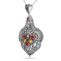 Boho Pendant Oxidised Necklace by Fine Color Jewels